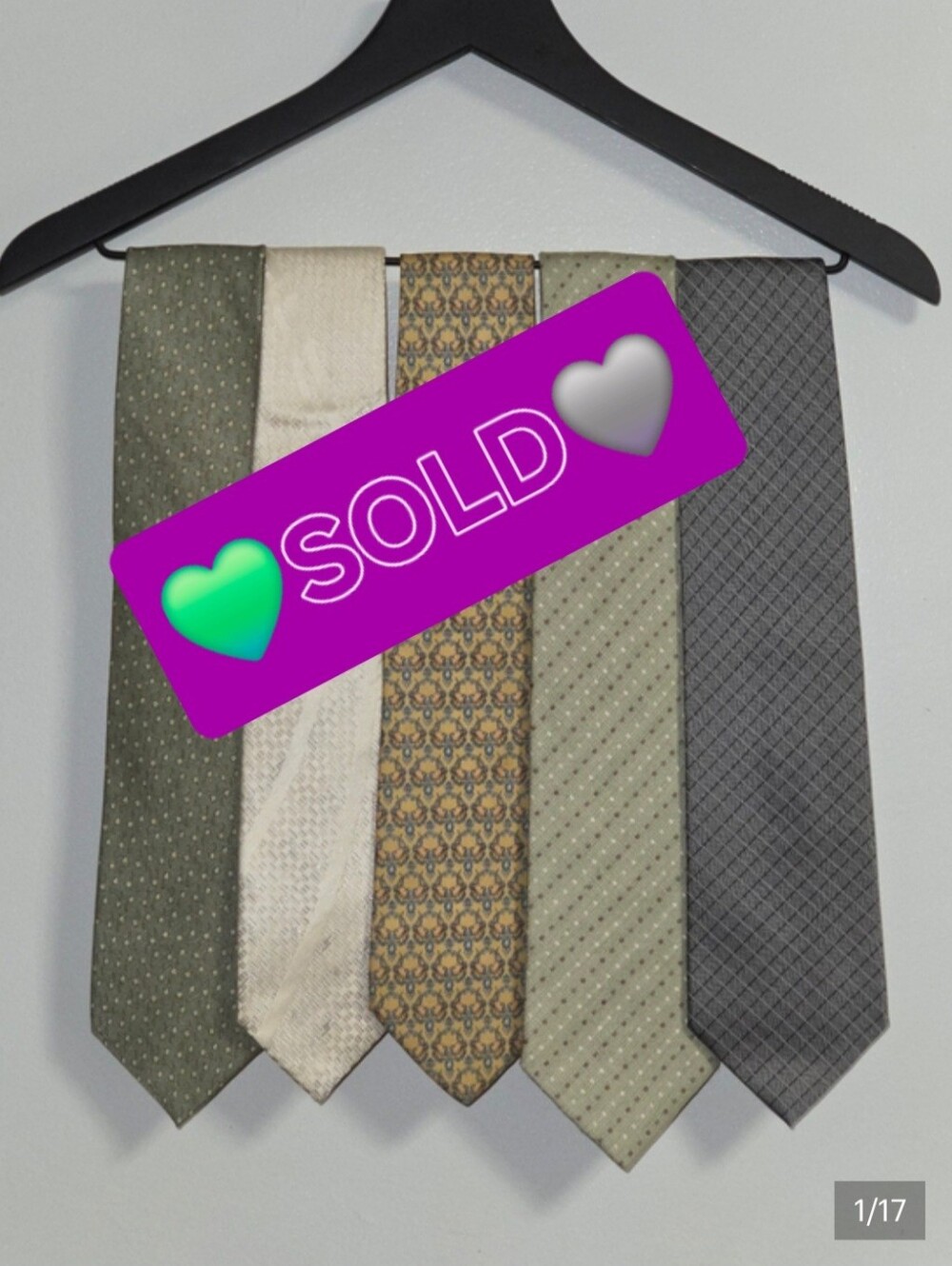 💚SOLD🩶Salvatore Ferragamo & Other Brands Necktie Set Of 5 (Pre-loved)